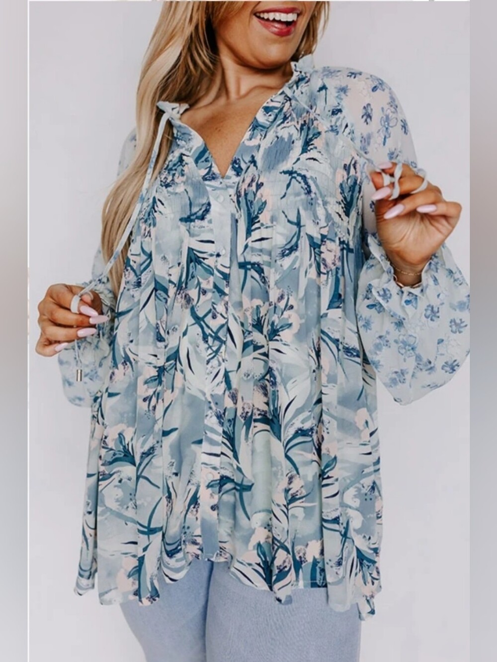 Entro Seriously Sweet Chiffon Top Curves Size XL
